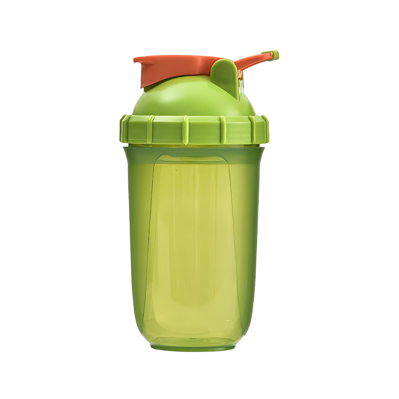 500ml Capsule Shaped Plastic Shaker Water Bottle